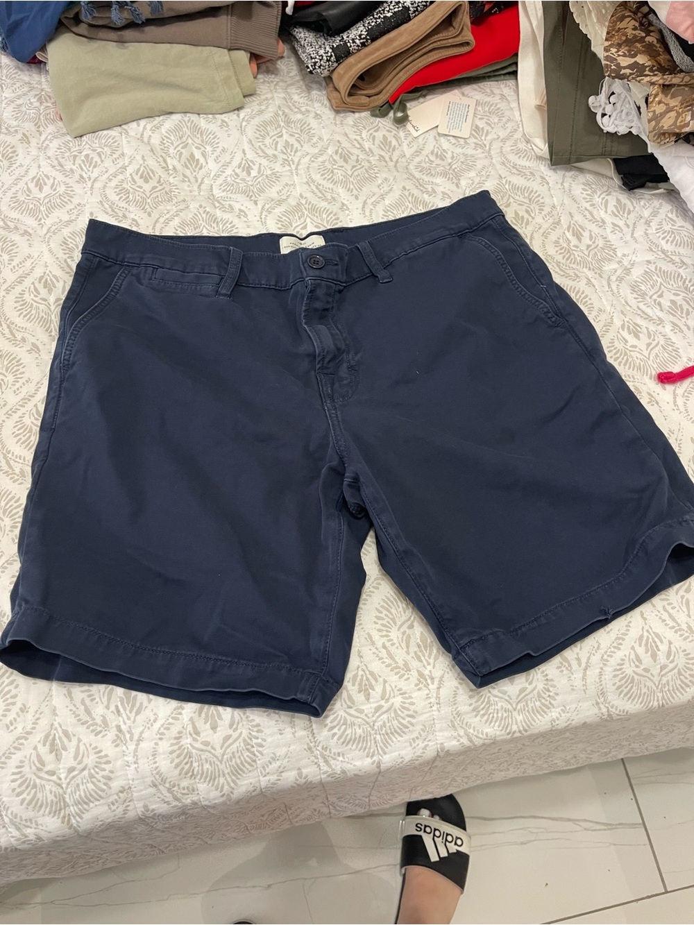 7 For All Mankind Navy Flat-Front Men's Shorts